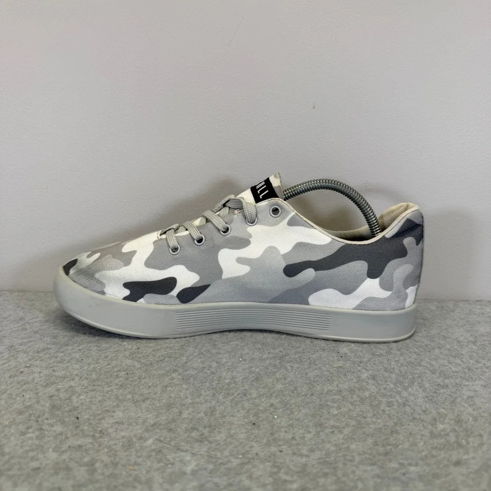 NOBULL Womens Shoes Size 8.5 Canvas Trainer Camo Grey White Athletic Sneakers